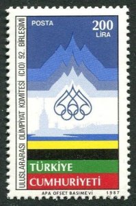 Turkey 2381, MNH. Michel . International Olympic Committee, 1987.