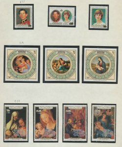 AITUTAKI - Sc 319-323 & B35-B49 - FVF MNH - Charles, DIana, Hurricanes - 2 SCANS