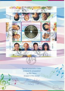 Israel 2009 ISRAELI MUSIC 1st DAY FOLDER DESIGNER AUTOGRAPHED