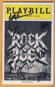 THEATRE CAST SIGNED PLAYBILL ROCK OF AGES 2010 BROOKS ATKINSON THEATRE