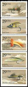 PCBstamps   US #2545/2549a Bk Pane $1.45(5x29c)Fishing Files, MNH, (5)