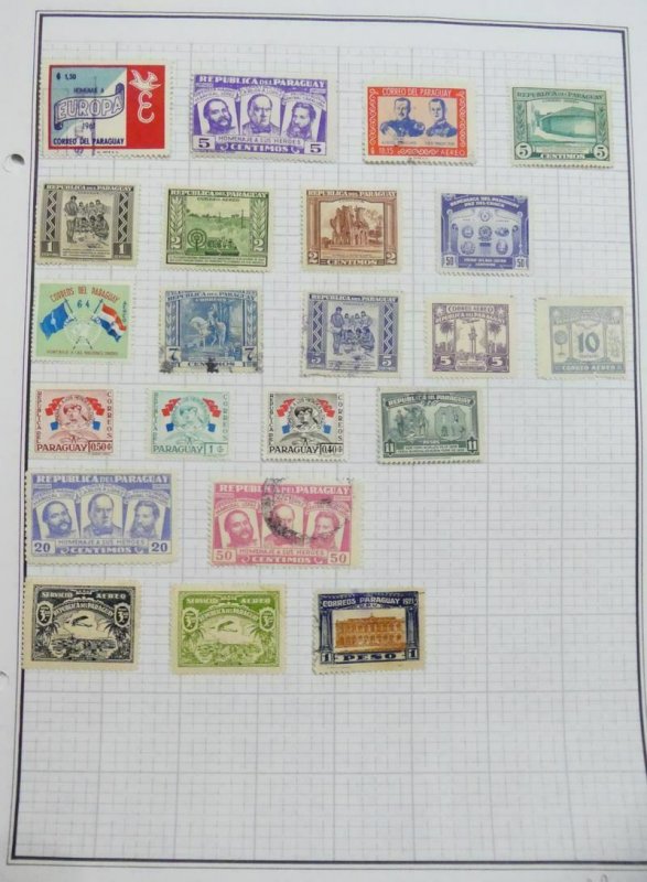 EDW1949SELL : PARAGUAY Mint & Used collection of 380 all different on album pgs