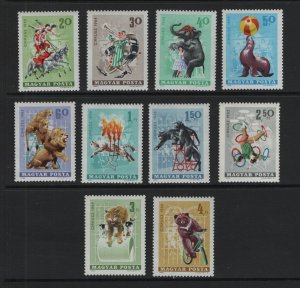 Hungary  #1684-1693  MNH  1965 circus acts