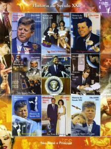 SAO TOME & PRINCIPE 2004 JF.Kennedy SPACE Apollo Sheet Perforated mnh.vf