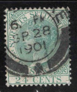 Straits Settlements Scott 54 Used  Queen Victoria stamp CA wmk