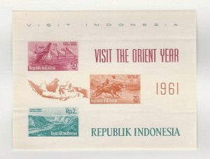 Indonesia, Postage Stamp, #516d Mint NH Sheet, 1961