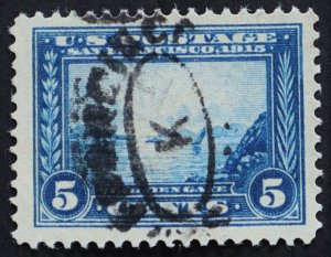 U.S. Used Stamp Scott #399 5c Pan-Pacific, VF Jumbo. Vivid Color. Choice!