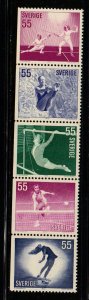 Sweden Sc 914-18 1972 Women Athletes stamp set mint NH