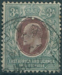 Kenya Uganda and Tanganyika 1904 SG22 3a brown-purple and green KEVII FU (amd)