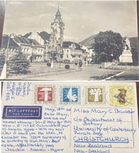 D)1968, GERMAN DEMOCRATIC REPUBLIC, POSTCARD CIRCULATED TO NEW ZEALAN