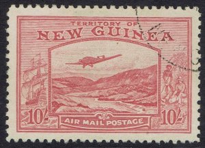 NEW GUINEA 1939 BULOLO AIRMAIL 10/- USED