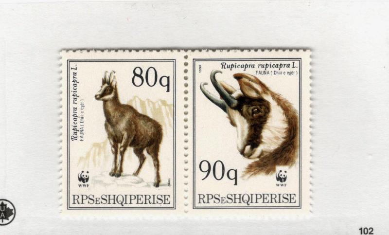 1990 Albania SC #2335a WWF MOUNTAIN GOATS  MNH stamp