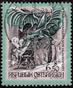 Austria 1731 - Used - 6.50s Dragon of Klagenfurt (1997) (cv $1.00) +