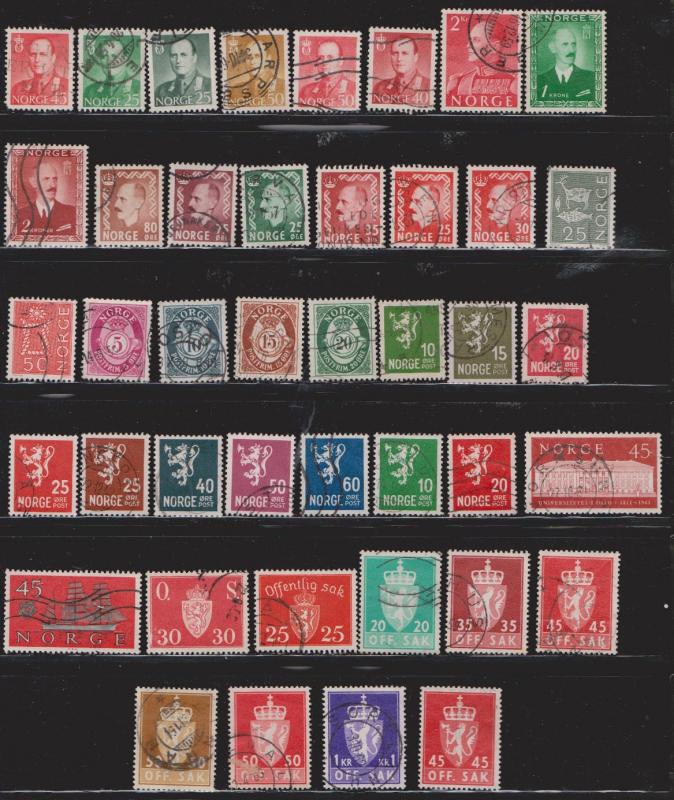 NORWAY - Stockpage Of Used Issues - Nice Lot