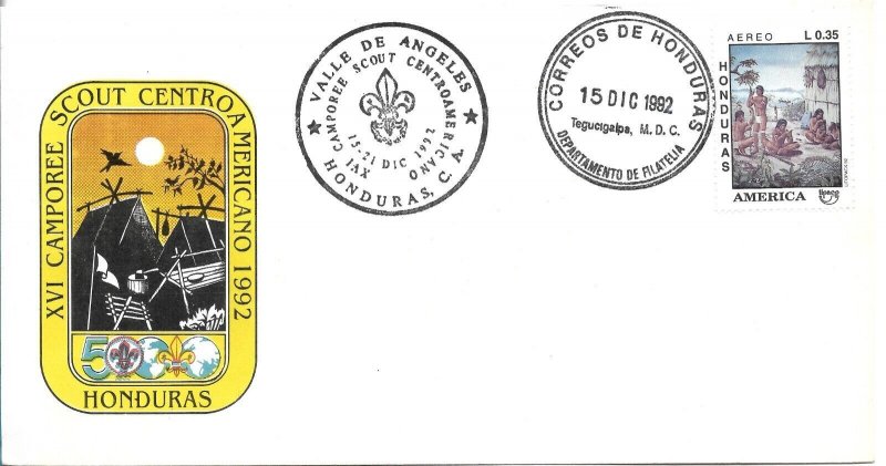 HONDURAS 1992 XVI CENTRAL AMERICAN SCOUTS JAMBOREE BOY SCOUTS SCOUTING COVER