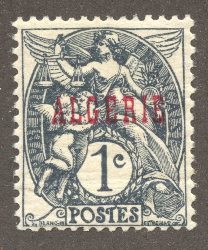 Algeria Scott 1 Unused LHMOG - 1924 French Overprint