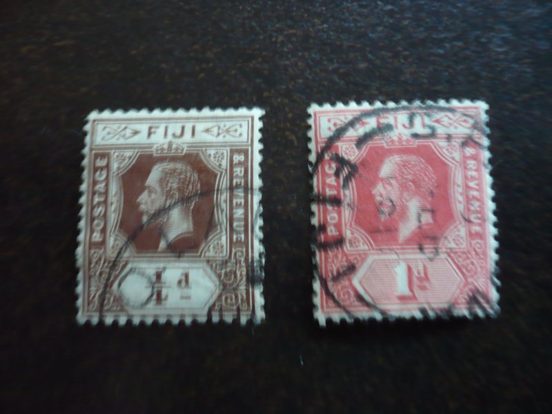 Stamps - Fiji - Scott# 79,81 - Used Part Set of 2 Stamps