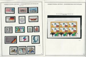 Germany Stamp Collection 24 Minkus Specialty Pages, 1990-94 Mint NH, JFZ