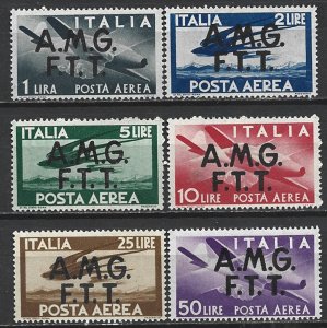 COLLECTION LOT 20739 ITALY OCCUPATION IN TRIESTE #C1-6 MNH/MH 1947 CV+$166