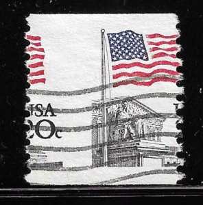 Scott # 1895  Lot E944  20c Flag Supreme Court   Mis-cut Error   Mint NG