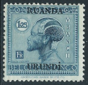 Ruanda-Urundi, Sc #31, 1.25fr MH