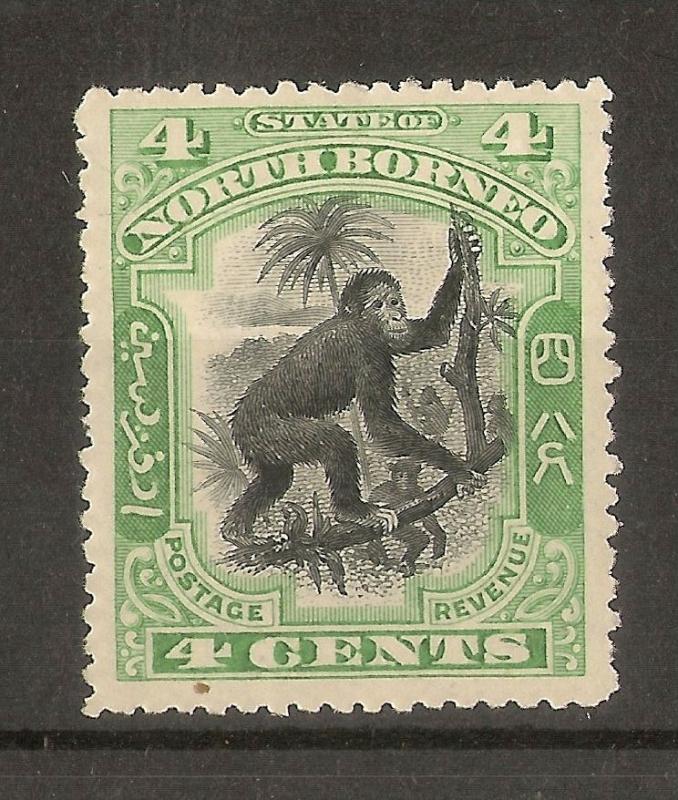 North Borneo 1900 4c Orang-Utan SG98 Mint