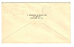 New Zealand 1938 Commercial Ship Mail Cover to Australia  - on the HMT Awatea