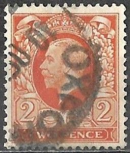 Great Britain 1912 - 1913 Used Stamp Scott #162 King George V 2 Pence