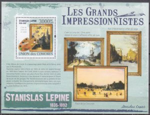 2009 Comoros Islands 2609/B548 Painting / Stanislas Lepine 15,00 €