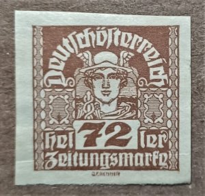 Austria #P43 72h Mercury MNG (1921)