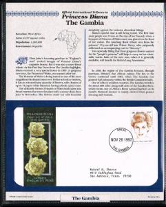1997 - Gambia FDC - Famous People - Royalty - Tribute to Princess Diana [PB07...