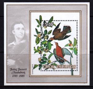 Cook Islands 1985 Audubon Birds $5.30 Mint MNH Miniature Sheet SC 857