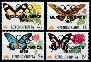 [67452] Biafra Nigeria 1968 Flora Flowers Butterflies OVP Olympic Games MNH
