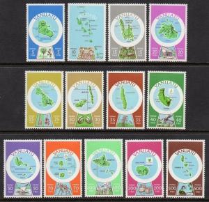 Vanuatu 1980 Maps English Labels VF MNH (280-92)