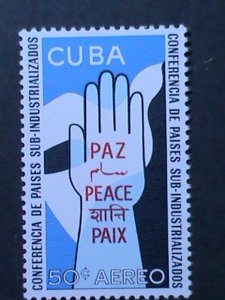 ​CUBA- CONFERENCE FOR SUB-INDUSTRIAL-PEACE-PAIX :MNH VF-VERY OLD KEY STAMP
