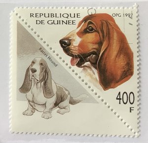 Guinea 1997 Scott 1413  CTO -  400fr, Dogs,  Basset hound