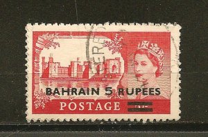 Bahrain SC#97 Overprint 5 Rupees Used