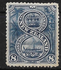NEW ZEALAND SG255a 1898 8d PRUSSIAN BLUE MTD MINT