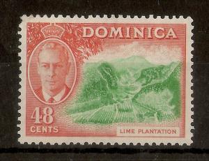 Dominica 1951 48c SG131c 'JA' Watermark