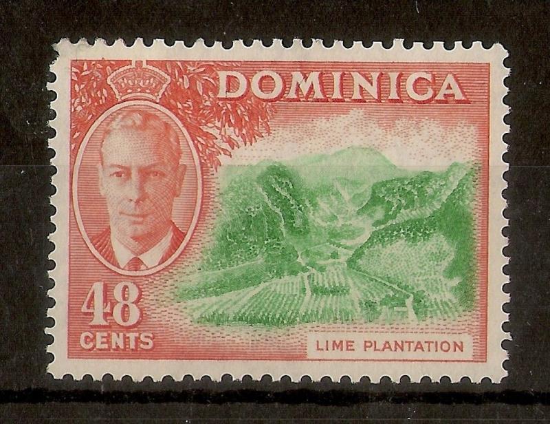 Dominica 1951 48c SG131c 'JA' Watermark