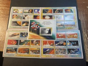 SIERRA LEONE # 1167-1171-MNH--COMPLETE SET OF MINI-SHEETS & SOUVENIR SHEET--1990