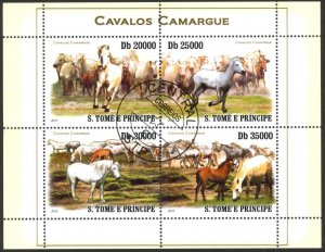 Sao Tome and Principe 2010 Horses Sheet Used / CTO