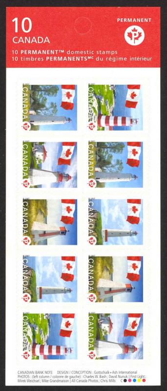 Canada Sc# BK364 Booklet MNH 2007 P Lighthouses