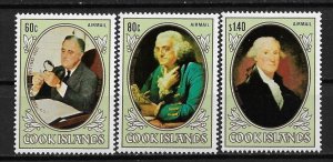 1982 Cook Islands C20-2 complete Airmail set of 3 MNH