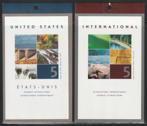 Canada 2002 Tourist Attractions US & Intl., Scott No(s). 1952-1953 MNH Booklets