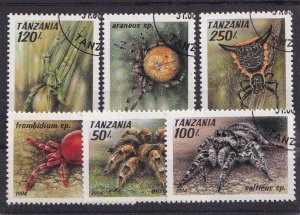 SA14f Tanzania 1994 Spiders used stamps