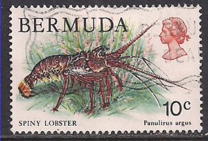 Bermuda 1978 QE2 10 cents Fish SG 392 used ( C1117 )