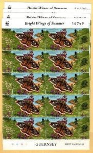 Guernsey Scott 586-9 Mint NH mini-sheets (WWF) [TG1823]