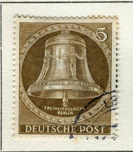 GERMANY; 1953 early BERLIN Freedom Bell issue fine used 5pf. value 