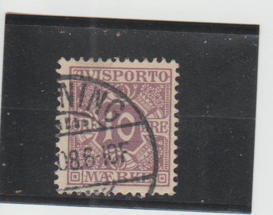 Denmark  Scott#  P4  Used  (1907 Newspaper Stamp)